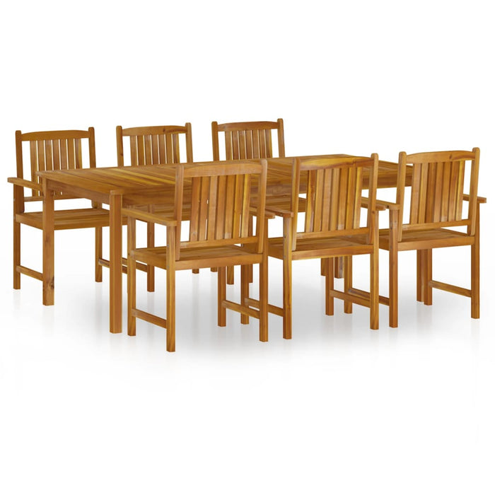 Set da Pranzo per Giardino 7 pz in Legno Massello di Acacia cod mxl 43291