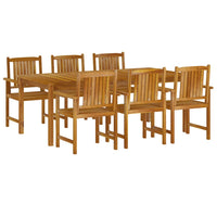 Set da Pranzo per Giardino 7 pz in Legno Massello di Acacia cod mxl 43291