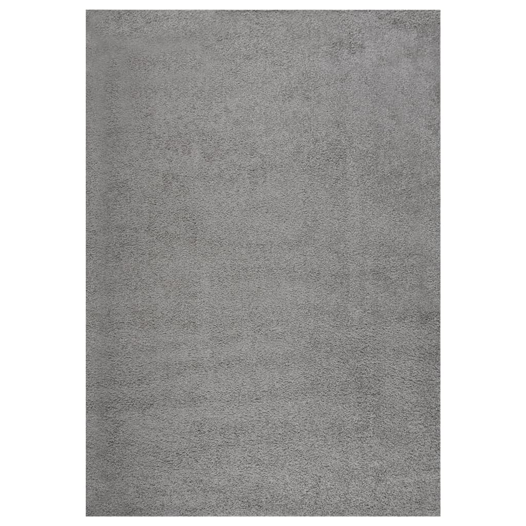 Tappeto Shaggy a Pelo Alto Grigio 140x200 cm 342133