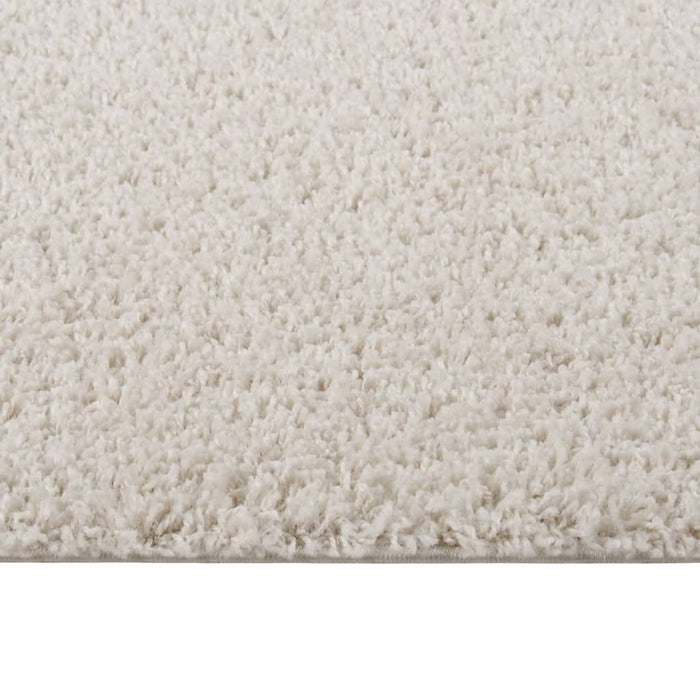 Tappeto Shaggy a Pelo Alto Crema 80x150 cm 342136