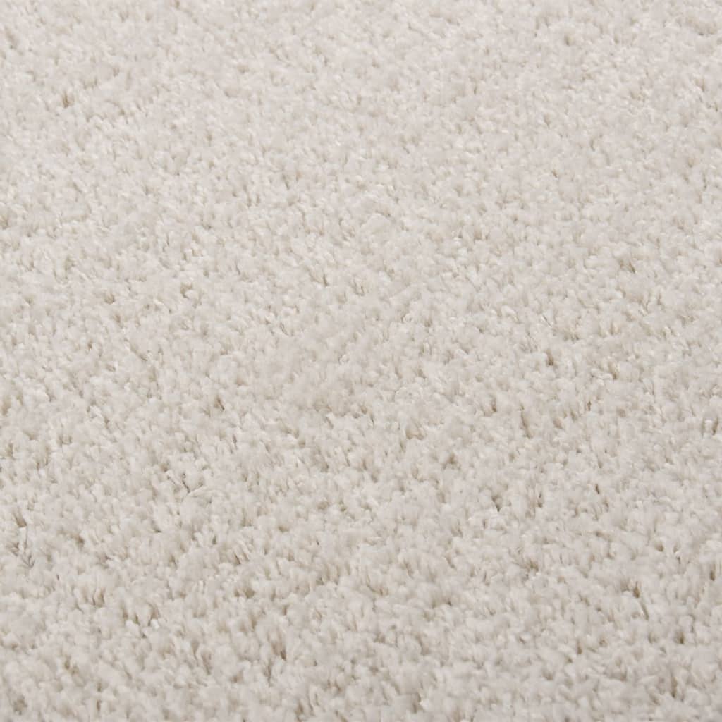 Tappeto Shaggy a Pelo Alto Crema 80x150 cm 342136