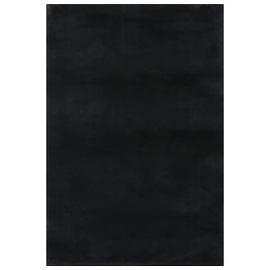 Tappeto Lavabile Soffice Pelo Corto 160x230 cm Antiscivolo Nero 342186