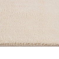 Tappeto Lavabile Soffice Pelo Corto 200x290cm Antiscivolo Beige 342203