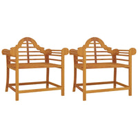 Sedie da Giardino 2 pz 91x62x94 cm in Legno Massello di Teak 319151