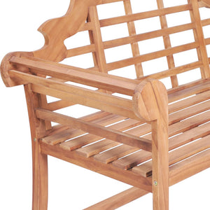 Panca da Giardino 127x58,5x92,5 cm in Legno Massello di Teak 319152