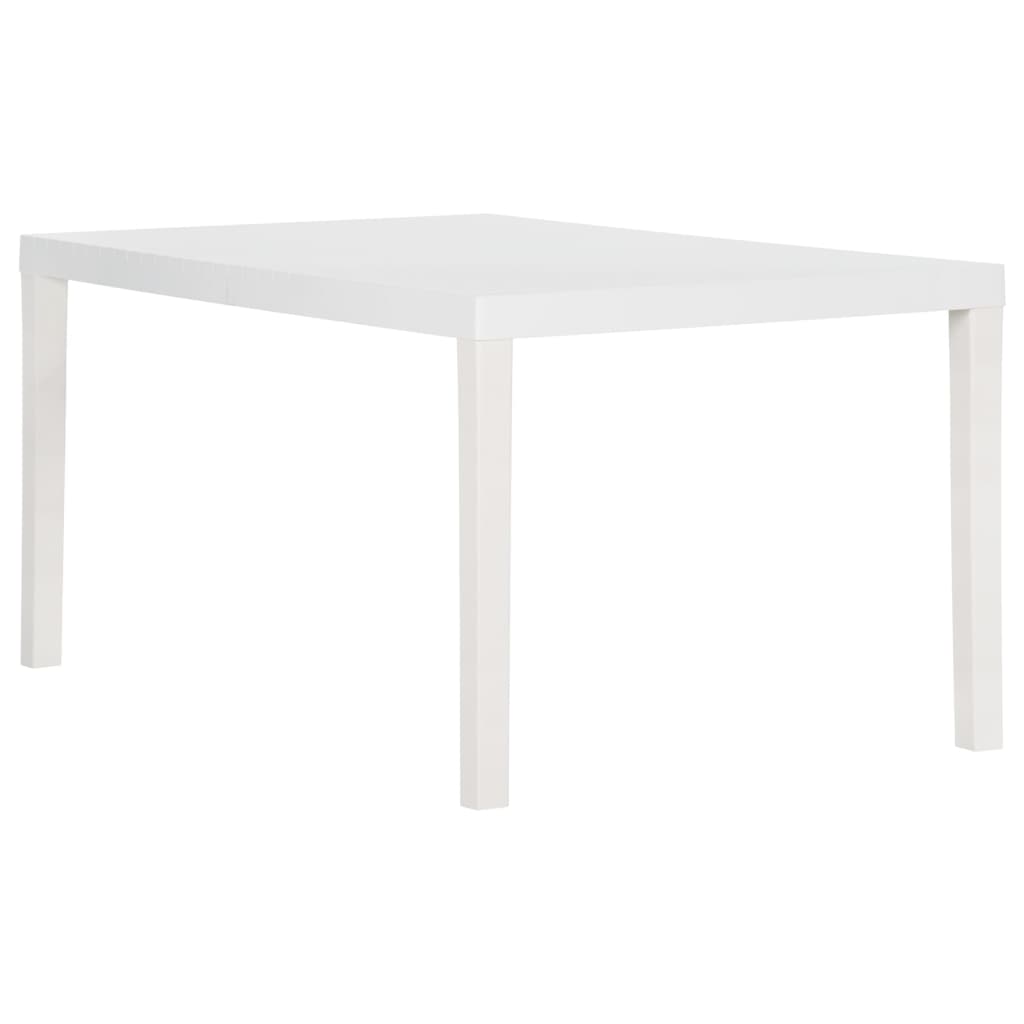 Tavolo da Giardino 150x90x72 cm in PP Bianco 317734