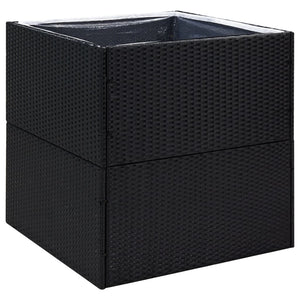 Fioriera da Giardino Nero 80x80x80 cm in Polyrattan cod mxl 67349