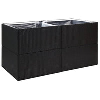 Fioriera da Giardino Nero 157x80x80 cm in Polyrattan 319174