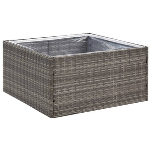 Fioriera da Giardino Grigia 80x80x40 cm in Polyrattan cod mxl 67362