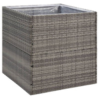 Fioriera da Giardino Grigia 80x80x80 cm in Polyrattan cod mxl 48862