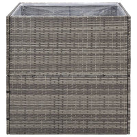 Fioriera da Giardino Grigia 80x80x80 cm in Polyrattan cod mxl 48862