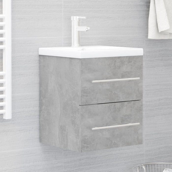 Mobile Bagno con Lavabo Integrato Grigio Cemento in Truciolato cod mxl 60872