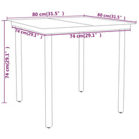 Set Mobili da Pranzo per Giardino 5 pz Nero 3099090