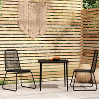 Set Mobili da Pranzo per Giardino 3 pz Nero 3099095