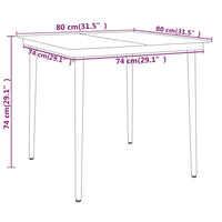 Set Mobili da Pranzo per Giardino 5 pz Nero 3099096