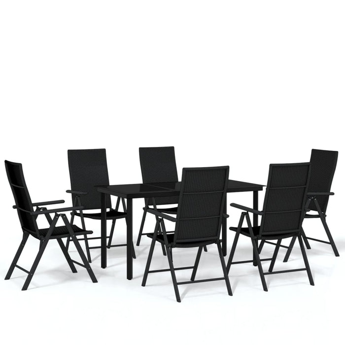 Set da Pranzo da Giardino 7 pz Nero 3099104