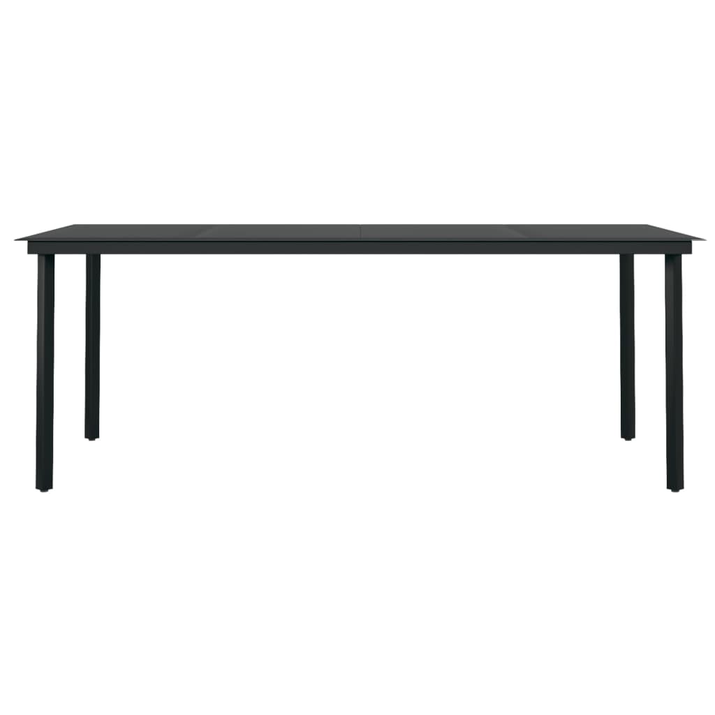 Set Mobili da Pranzo per Giardino 7 pz Nero 3099117