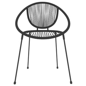 Set Mobili da Pranzo per Giardino 3 pz Nero 3099131