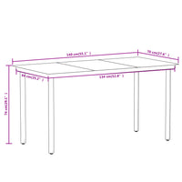 Set Mobili da Pranzo per Giardino 7 pz Nero cod mxl 35162