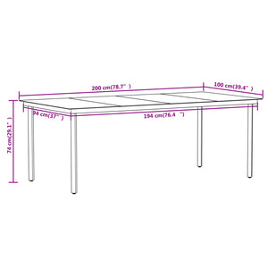 Set da Pranzo per Giardino 9 pz con Cuscini Nero 3099142