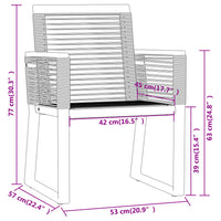 Set Mobili da Pranzo per Giardino 3 pz Nero 3099149