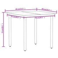 Set Mobili da Pranzo per Giardino 3 pz Nero 3099149