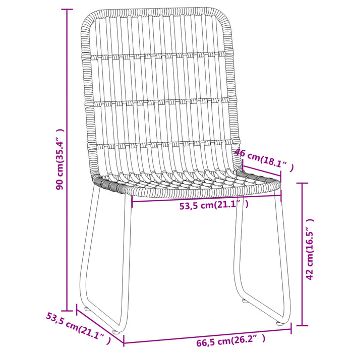 Set Mobili da Pranzo da Giardino 7 pz Rovere 3099164