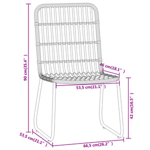 Set Mobili da Pranzo per Giardino 7 pz Nero 3099170