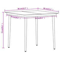 Set Mobili da Pranzo per Giardino 5 pz Rovere 3099174