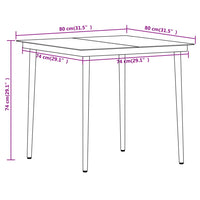 Set Mobili da Pranzo per Giardino 5 pz Nero cod mxl 41563