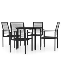 Set Mobili da Pranzo per Giardino 5 pz Nero 3099198