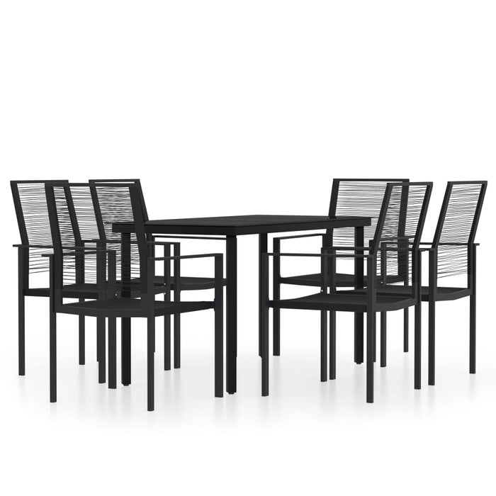 Set da Pranzo da Giardino 7 pz Nero 3099200