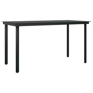 Set da Pranzo da Giardino 7 pz Nero 3099200