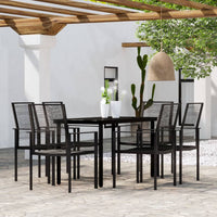 Set da Pranzo da Giardino 7 pz Nero 3099200