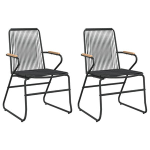 Set da Pranzo da Giardino 3 pz Nero in Rattan PVC 3099215