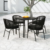 Set da Pranzo per Giardino 5 pz Nero cod mxl 42056