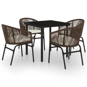 Set Mobili da Pranzo per Giardino 5 pz Marrone 3099228