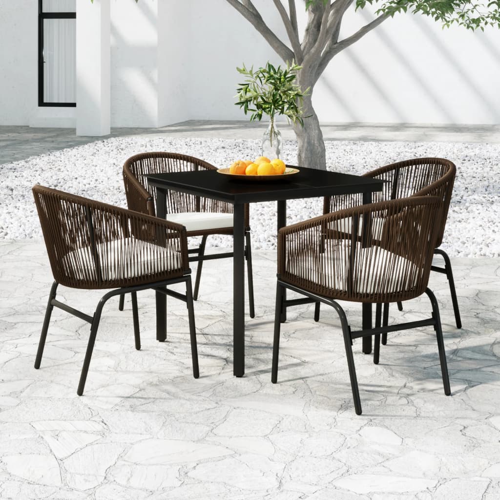 Set Mobili da Pranzo per Giardino 5 pz Marrone 3099228