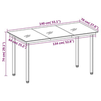 Set Mobili da Pranzo per Giardino 7 pz Marrone 3099230