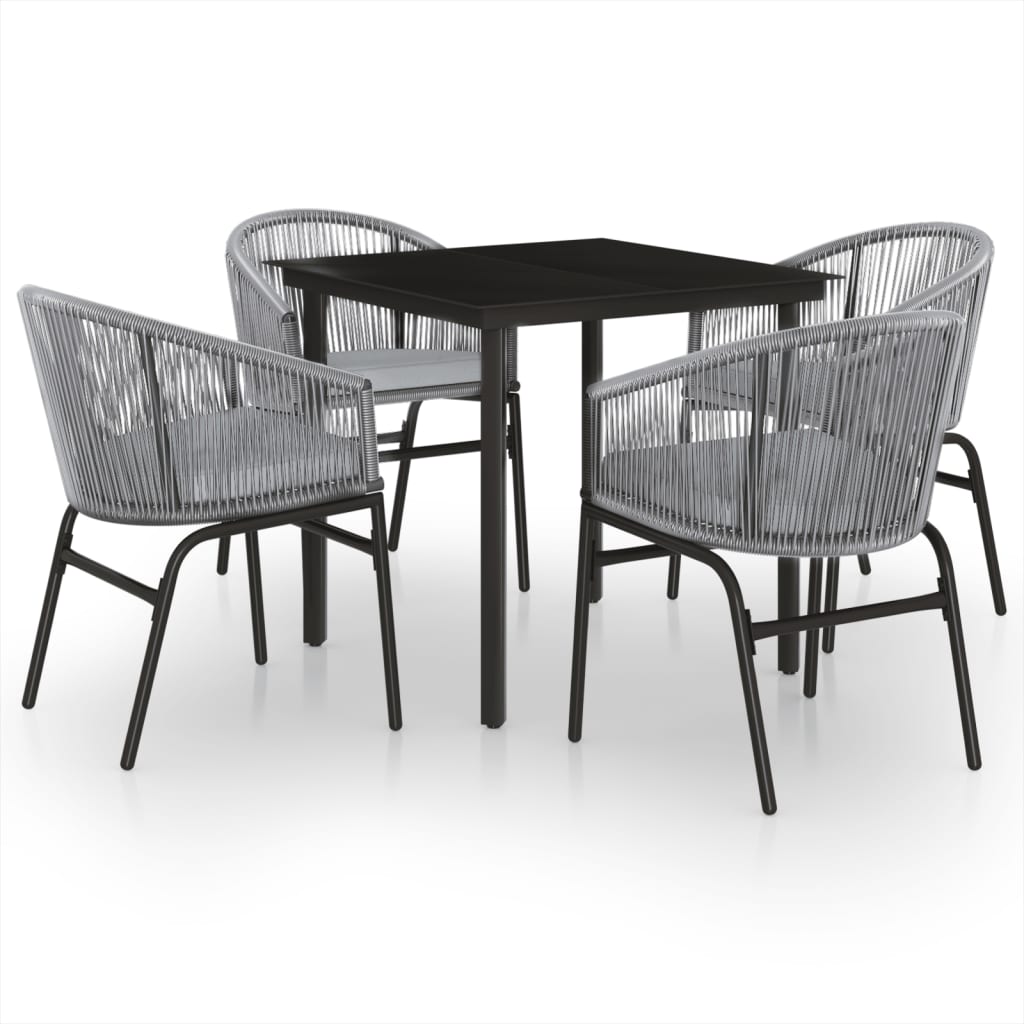 Set Mobili da Pranzo per Giardino 5 pz Antracite cod mxl 41215