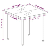 Set Mobili da Pranzo per Giardino 5 pz Antracite cod mxl 41215