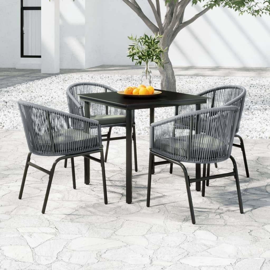 Set Mobili da Pranzo per Giardino 5 pz Antracite cod mxl 41215