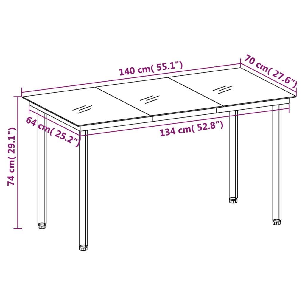 Set Mobili da Pranzo per Giardino 5 pz Antracite 3099235