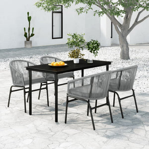 Set Mobili da Pranzo per Giardino 5 pz Antracite 3099235