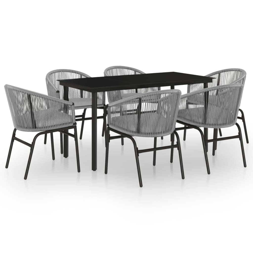 Set Mobili da Pranzo per Giardino 7 pz Antracite 3099236