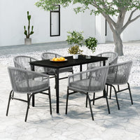 Set Mobili da Pranzo per Giardino 7 pz Antracite 3099236