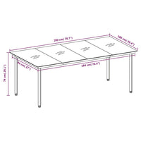 Set Mobili da Pranzo da Giardino 7 pz Antracite cod mxl 42933