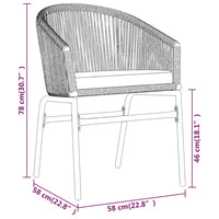 Set da Pranzo per Giardino 5 pz Nero 3099240