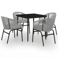 Set da Pranzo da Giardino 5 pz Grigio 3099252