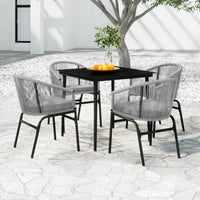 Set da Pranzo da Giardino 5 pz Grigio 3099252